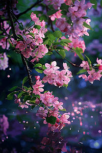 夏天盛开樱花摄影图照片