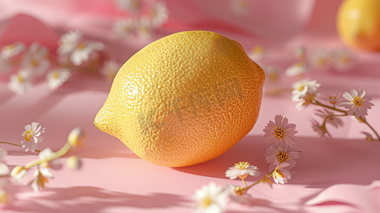柠檬粉色花朵的摄影高清图片