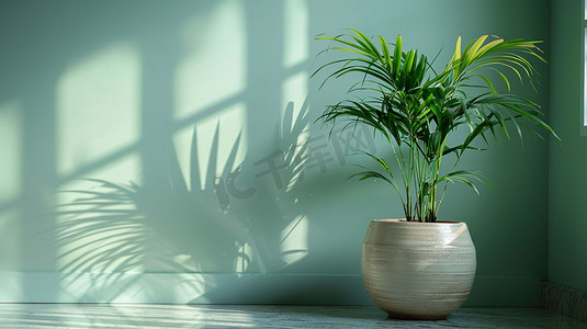 室内阳光盆栽绿植摄影照片