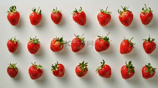 文艺清新白色背景图片_草莓图案白色背景6