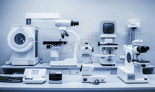 视力检测图片摄影照片_专业验光机构的验光机器