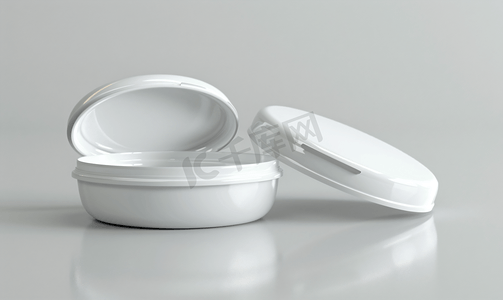 透镜容器白色眼科案件塑料保健光学矫正医疗药品配件