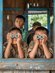 小学男生测视力