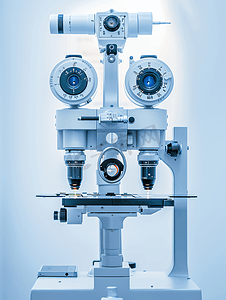 眼科诊断摄影照片_Phoropter临床测试机器