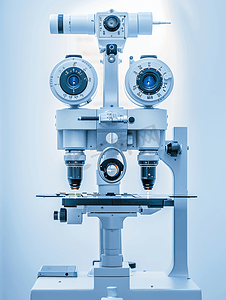 放映图片摄影照片_Phoropter临床测试机器