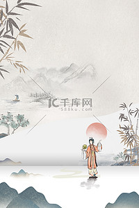 戏曲简历背景图片_水墨工笔画中国风戏剧戏曲京剧背景