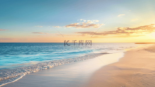 荣耀时刻背景图片_清晨的海岸沙滩背景