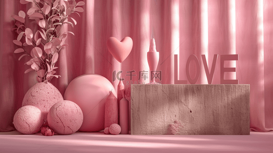 气球装饰卡通背景图片_粉色气球装饰浪漫背景