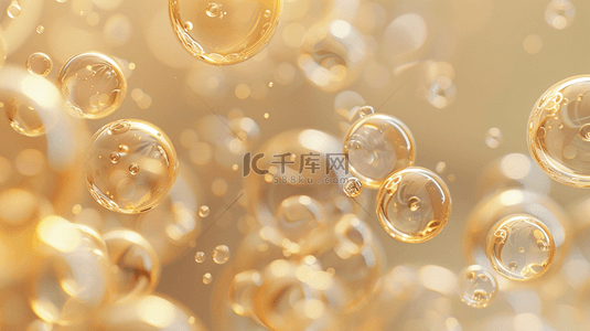 晶莹剔透的糖背景图片_金黄色气泡泡沫晶莹剔透的背景