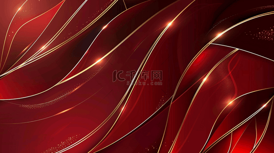 流光星河背景图片_红色金边纹理质感流光的背景