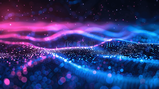 大自然蓝紫色元素图案背景
