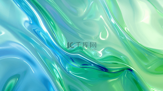 简约蓝绿色背景图片_蓝绿色渐变流体波浪背景