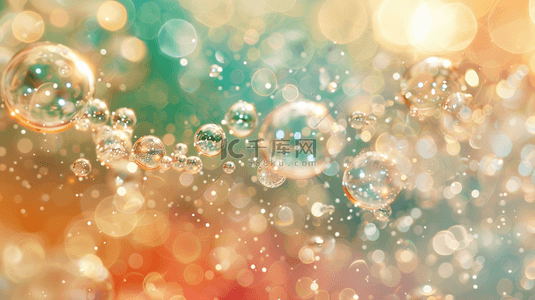 五颜六色的泡泡背景图片_闪烁着气泡的五颜六色的水背景
