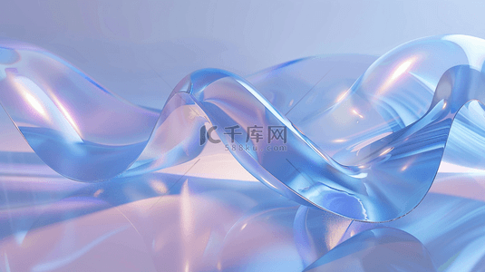 背景蓝色水晶背景图片_蓝底色透明玻璃造型背景