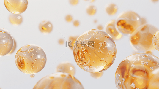 漂浮气泡背景图片_3D透明水晶气泡背景