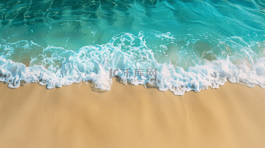 蔚蓝背景图片_清晨的海岸沙滩背景