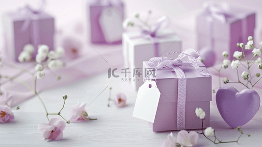 礼物几何背景图片_可爱礼物盒浪漫背景