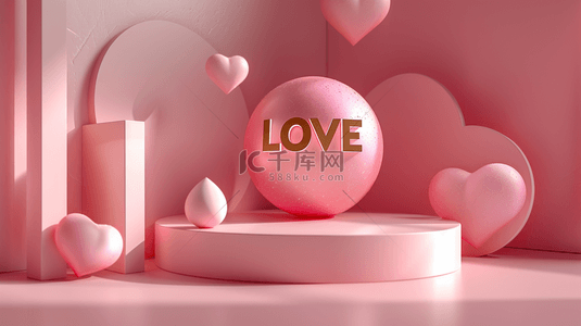 可爱粉色气球背景图片_粉色气球装饰浪漫背景