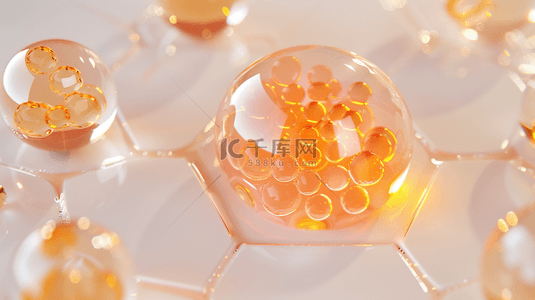 水晶祭坛背景图片_金黄色水晶球生物细胞的背景