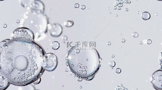 上升气泡背景图片_闪烁着气泡的透明的水背景