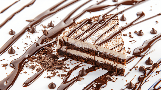 巧克力蛋糕摄影照片_奶油巧克力蛋糕摄影7