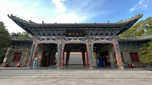 古代青砖摄影照片_兰州-九曲安澜大门