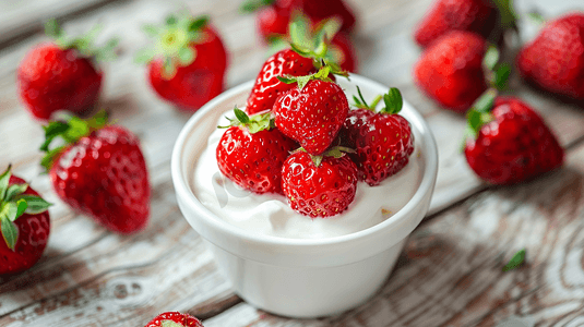 新鲜的草莓和奶油11