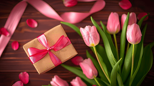 鲜花康乃馨和礼物盒子20