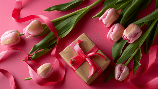 鲜花康乃馨和礼物盒子21