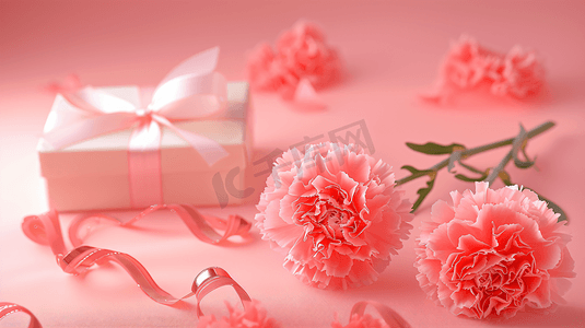 鲜花康乃馨和礼物盒子36