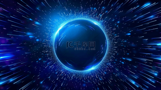 科技空间科技背景图片_蓝色科技光圈粒子科技圆背景素材
