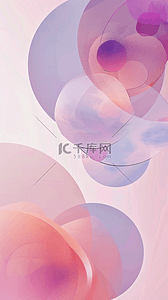 气泡背景透明背景图片_六一儿童节粉紫色透明圆气泡背景