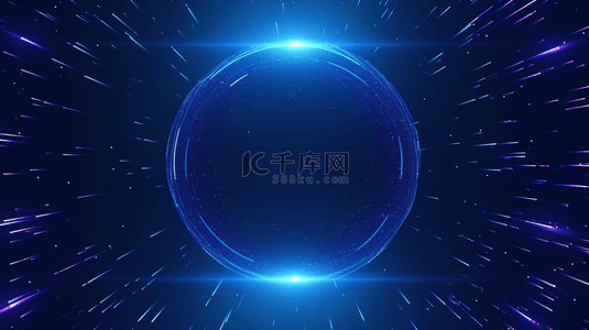 粒子光圈背景图片_蓝色科技光圈粒子科技圆设计
