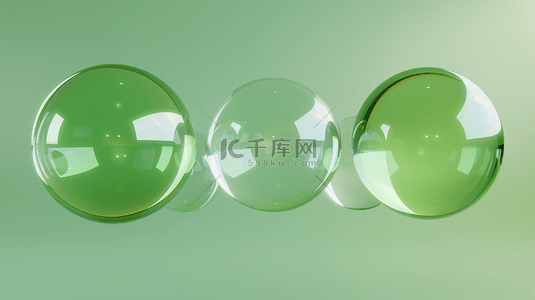 水晶圆形背景图片_绿色空间商务科技晶莹剔透水晶球的背景