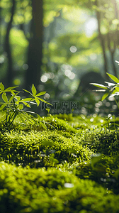 夏天户外森林园林光影空镜场景背景素材