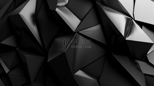 几何图形设计背景图片_黑色空间风格几何图形图案的商务背景
