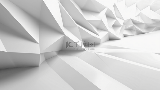白色几何纹理背景图片_白色简约空间几何图形图案抽象商务背景