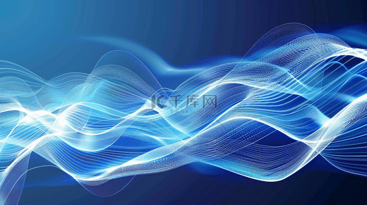 科技星光蓝色空间网状纹理抽象商务背景
