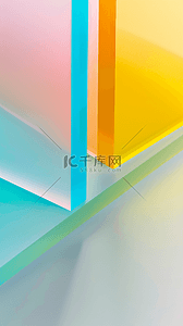 彩色果冻玻璃质感抽象概念空间设计图