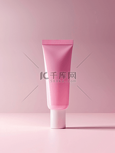 粉色洗面奶拍摄摆放广告的背景