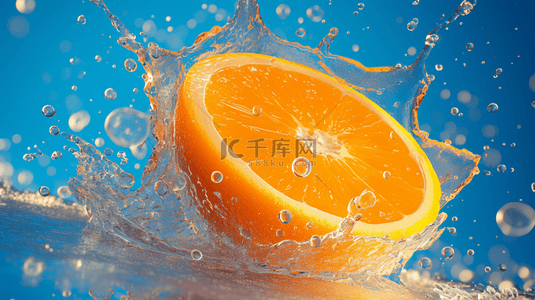 啤酒扔水里背景图片_把橙子扔进水里溅起水花的背景