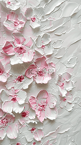 手粉色花朵背景图片_粉色石膏质感花朵手机壳背景