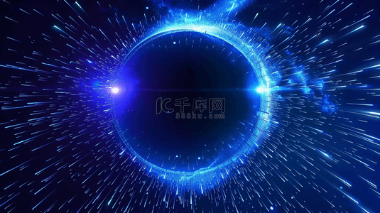 科技素材圆背景图片_蓝色科技光圈粒子科技圆素材