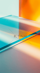 彩色果冻玻璃质感抽象概念空间4设计