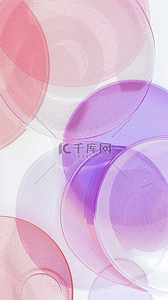 气泡背景透明背景图片_六一儿童节粉紫色透明圆气泡背景