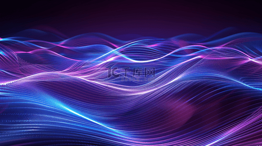 蓝色彩光科技艺术风格飘逸流线抽象商务背景