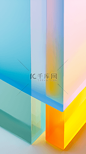 彩色果冻玻璃质感抽象概念空间背景图片