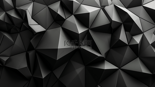 黑色几何质感背景背景图片_黑色空间风格几何图形图案的商务背景