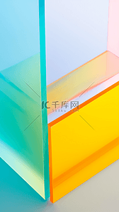 彩色果冻玻璃质感抽象概念空间10素材