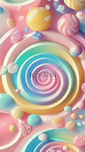彩色糖果背景背景图片_六一儿童节彩色糖果背景图片
